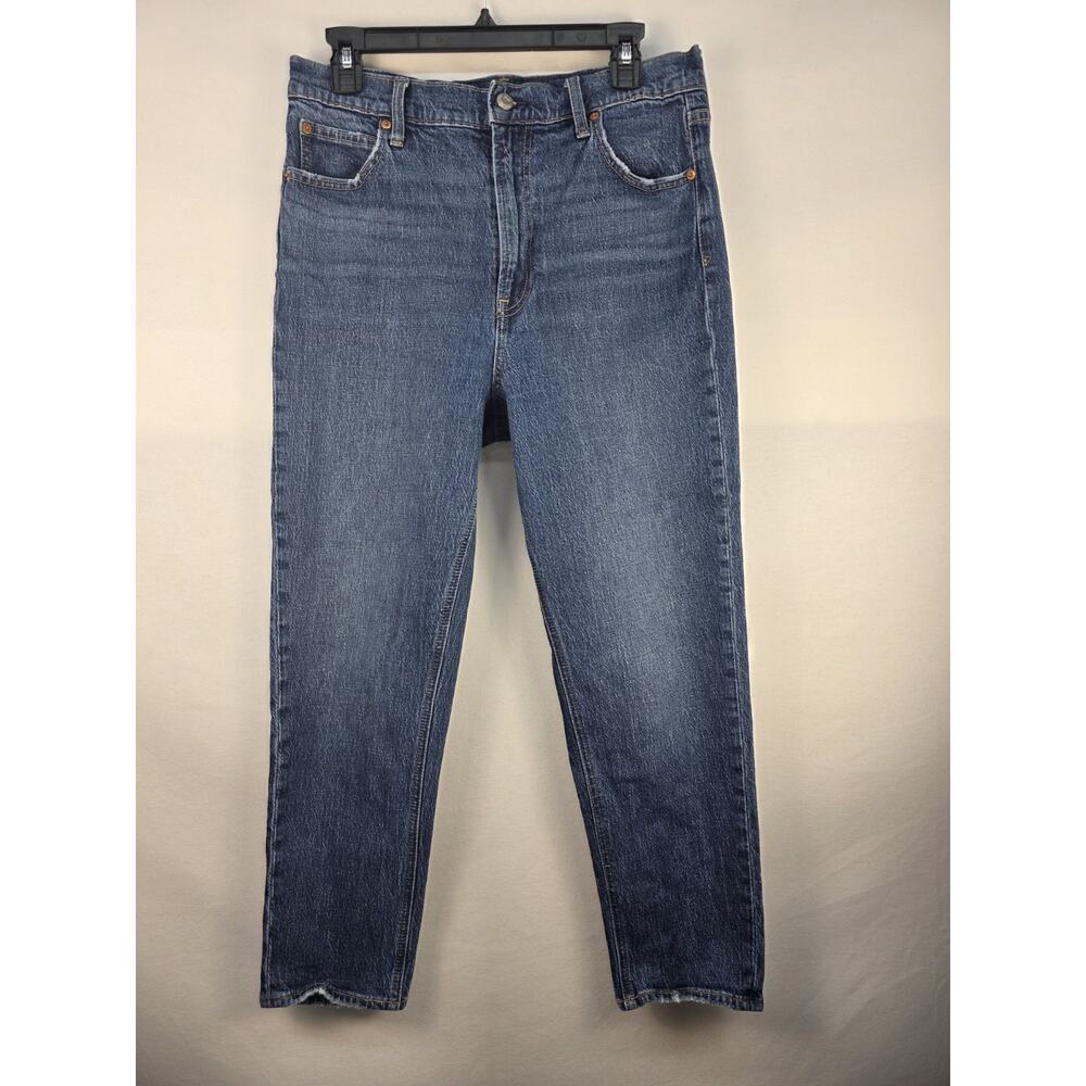 Gap Womens Size 10/ Waist 30 Stretch Mom Jean High Rise Dark Indigo